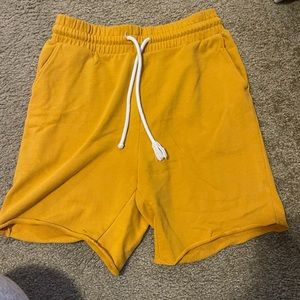 dark yellow cotton shorts from H&M